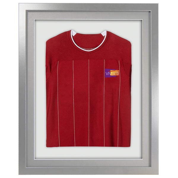 Vivarti DIY 3D Mounted Sports Shirt Display Silver  Frame with Colour Mounts