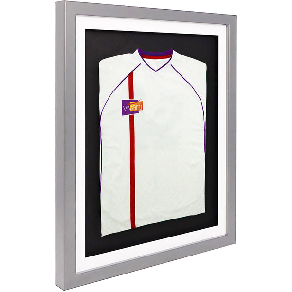 Vivarti DIY 3D Mounted Sports Shirt Display Silver Frame