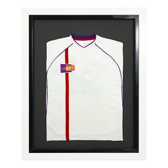 Vivarti DIY Sports Shirt Display Standard Gloss White Frame