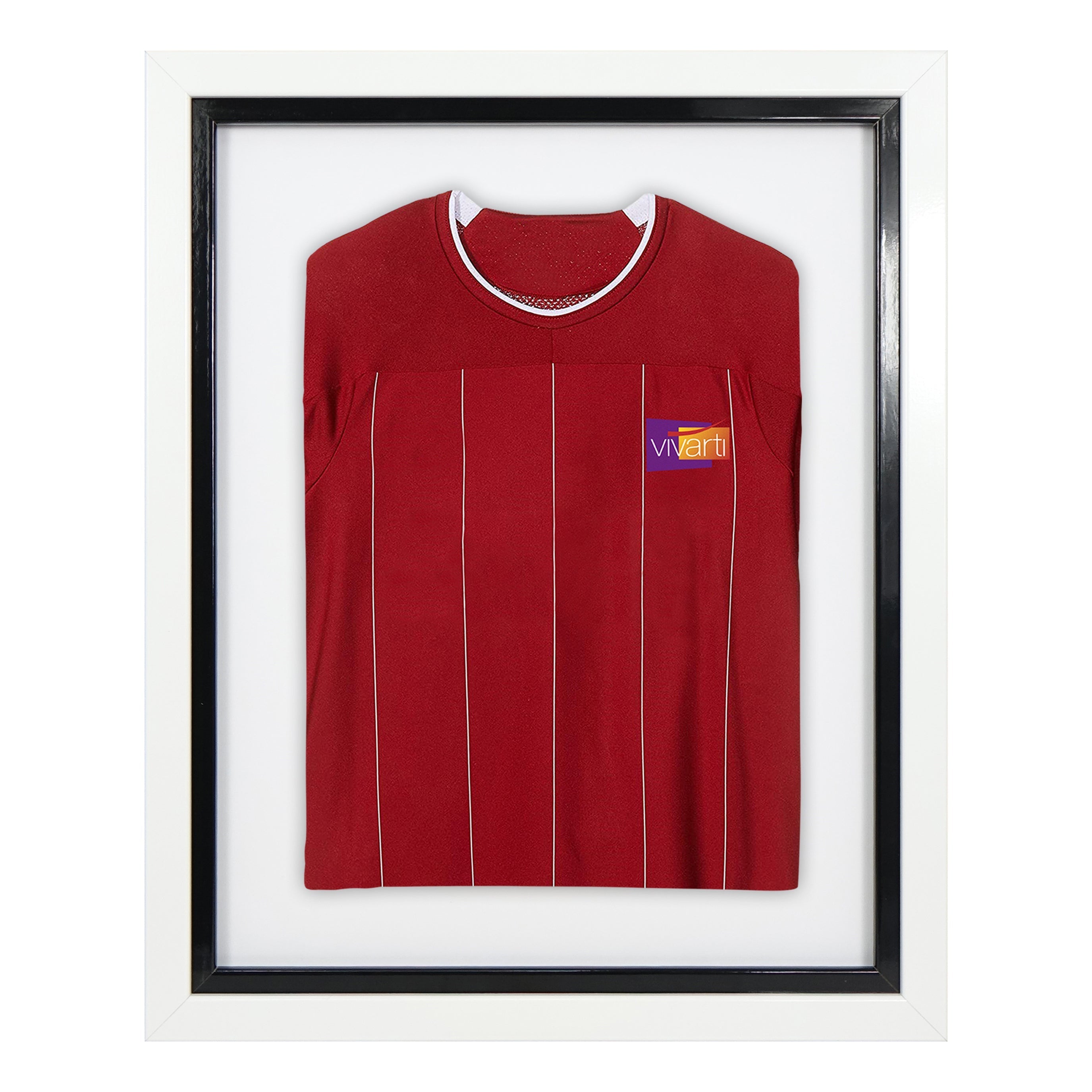 Vivarti DIY Sports Shirt Display Standard Gloss White Frame
