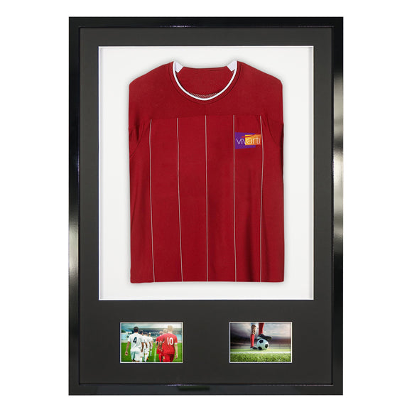 Vivarti DIY Sports Shirt Display 3D + Double Aperture Gloss Black Frame