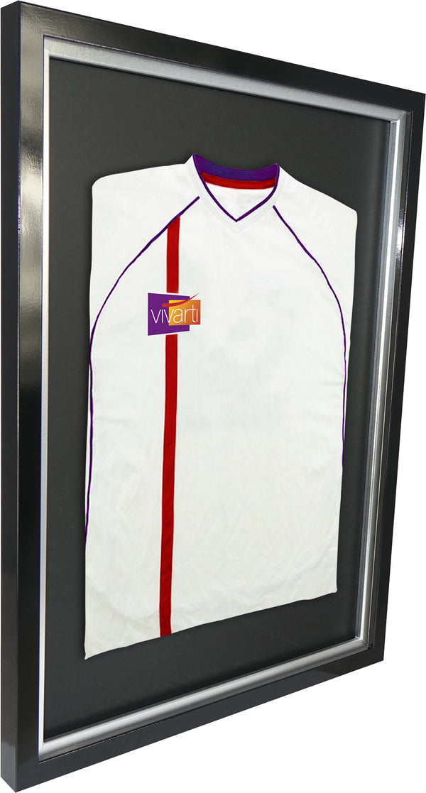 Vivarti DIY Sports Shirt Gloss Black Frame, Silver inner