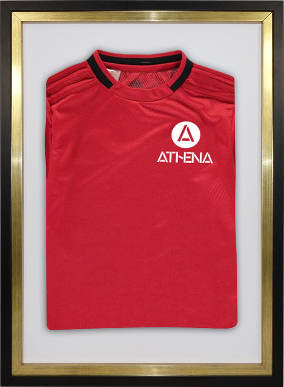 Athena Premium Wood DIY Sports Shirt Display Standard Black Frame