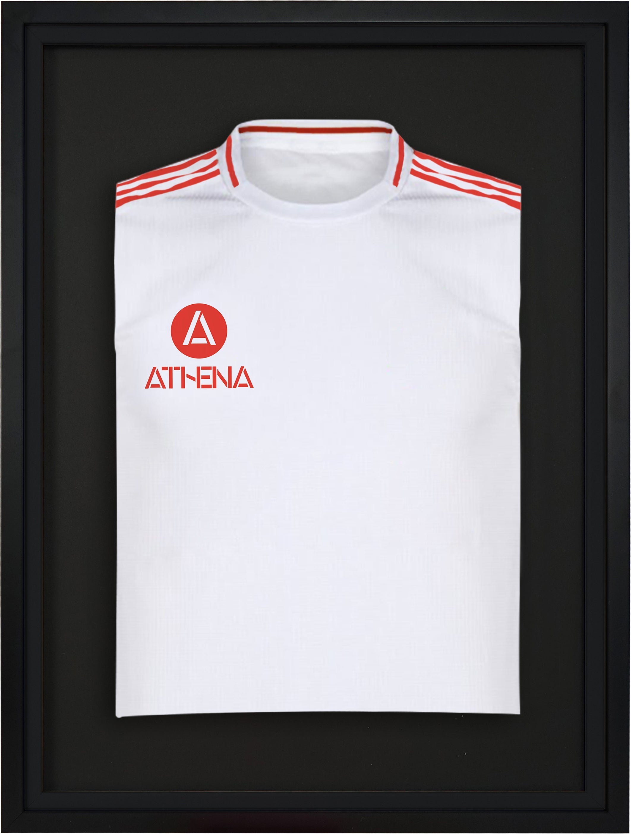 Athena Premium Wood DIY Sports Shirt Display 3D Mounted Black Frame