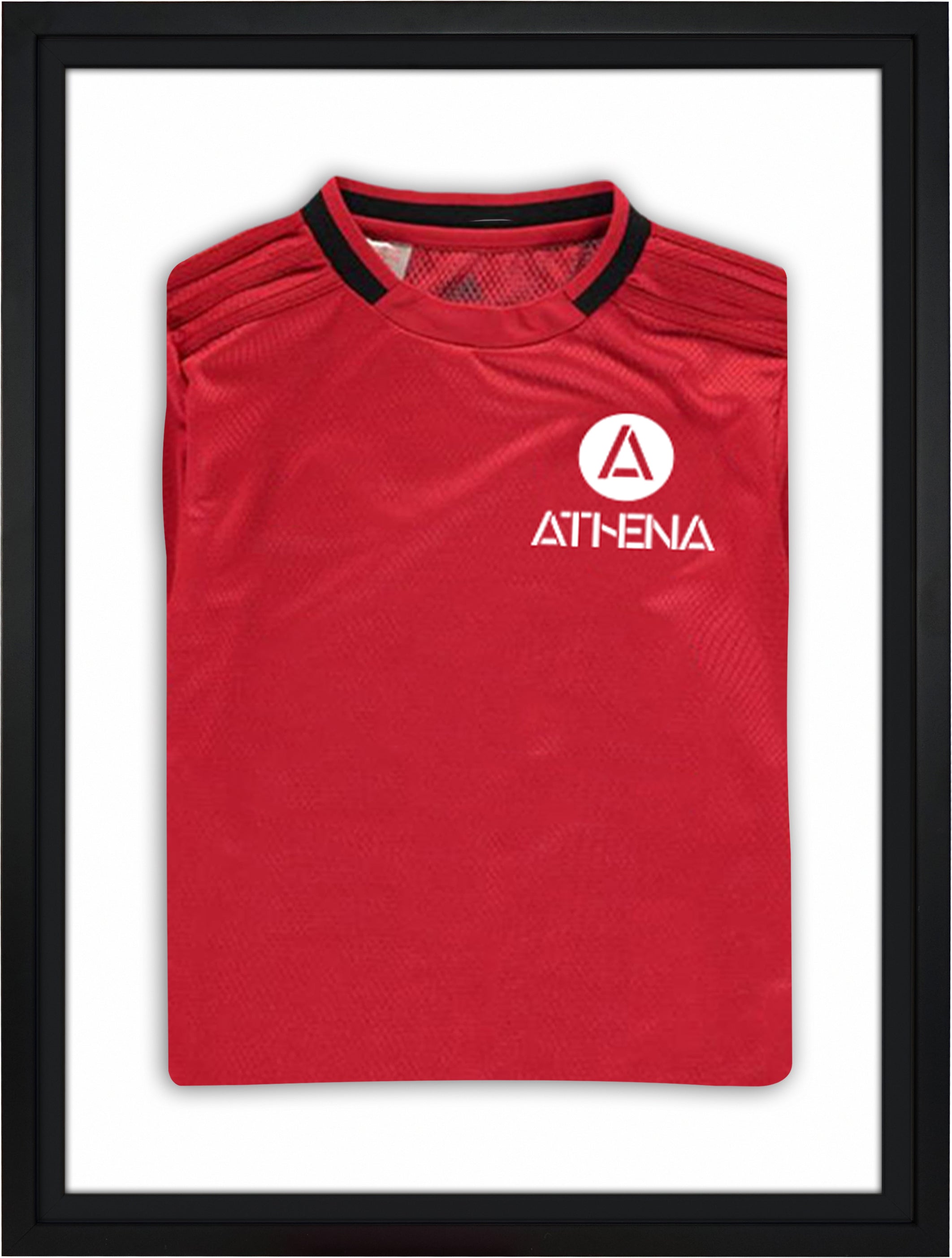 Athena Premium Wood DIY Sports Shirt Display 3D Mounted Black Frame