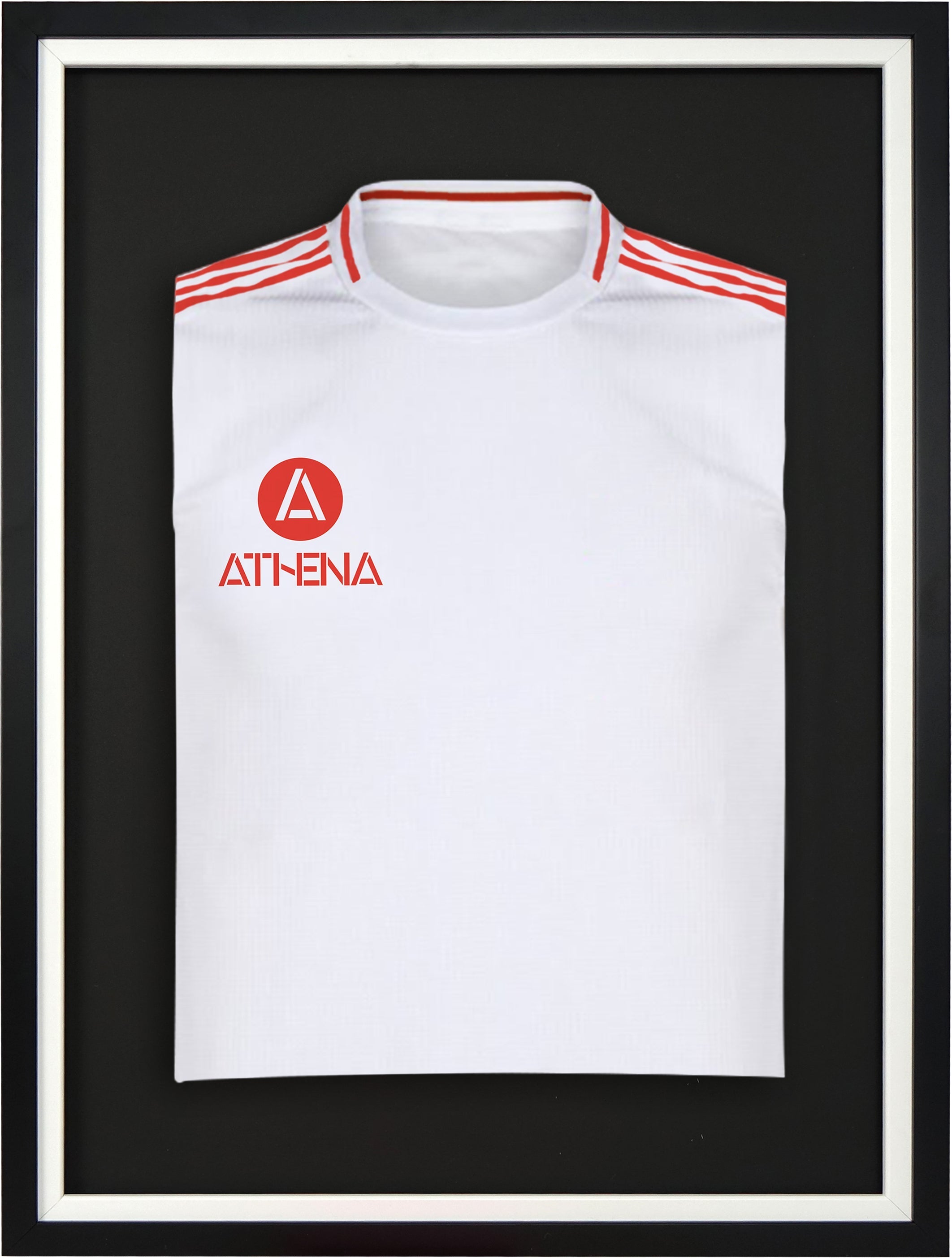 Athena Premium Wood DIY Sports Shirt Display 3D Mounted Black Frame