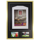Vivarti DIY 3D Mounted + Double Aperture Sports Shirt Display Gold Frame-41