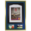 Vivarti DIY 3D Mounted + Double Aperture Sports Shirt Display Gold  Frame with Colour Mounts-76