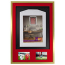 Vivarti DIY 3D Mounted + Double Aperture Sports Shirt Display Gold  Frame with Colour Mounts-78