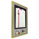 Vivarti DIY 3D Mounted + Double Aperture Sports Shirt Display Gold  Frame with Colour Mounts-24