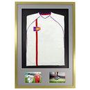 Vivarti DIY 3D Mounted + Double Aperture Sports Shirt Display Gold  Frame with Colour Mounts-8