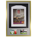 Vivarti DIY 3D Mounted + Double Aperture Sports Shirt Display Gold  Frame with Colour Mounts-72