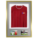 Vivarti DIY 3D Mounted + Double Aperture Sports Shirt Display Gold  Frame with Colour Mounts-9