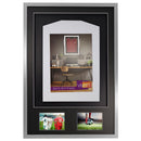 Vivarti DIY 3D Mounted + Double Aperture Sports Shirt Display Silver Frame-41