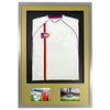 Vivarti DIY 3D Mounted + Double Aperture Sports Shirt Display Silver Frame with Colour Mounts