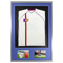 Vivarti DIY 3D Mounted + Double Aperture Sports Shirt Display Silver Frame with Colour Mounts-13