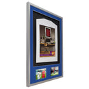Vivarti DIY 3D Mounted + Double Aperture Sports Shirt Display Silver Frame with Colour Mounts-101