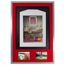 Vivarti DIY 3D Mounted + Double Aperture Sports Shirt Display Silver Frame with Colour Mounts-79