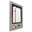 Vivarti DIY 3D Mounted + Double Aperture Sports Shirt Display Silver Frame with Colour Mounts-25