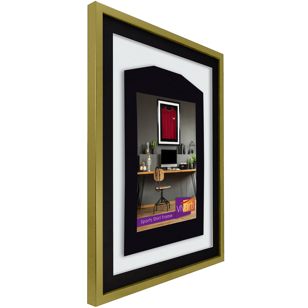 Vivarti DIY 3D Mounted Sports Shirt Display Gold Frame