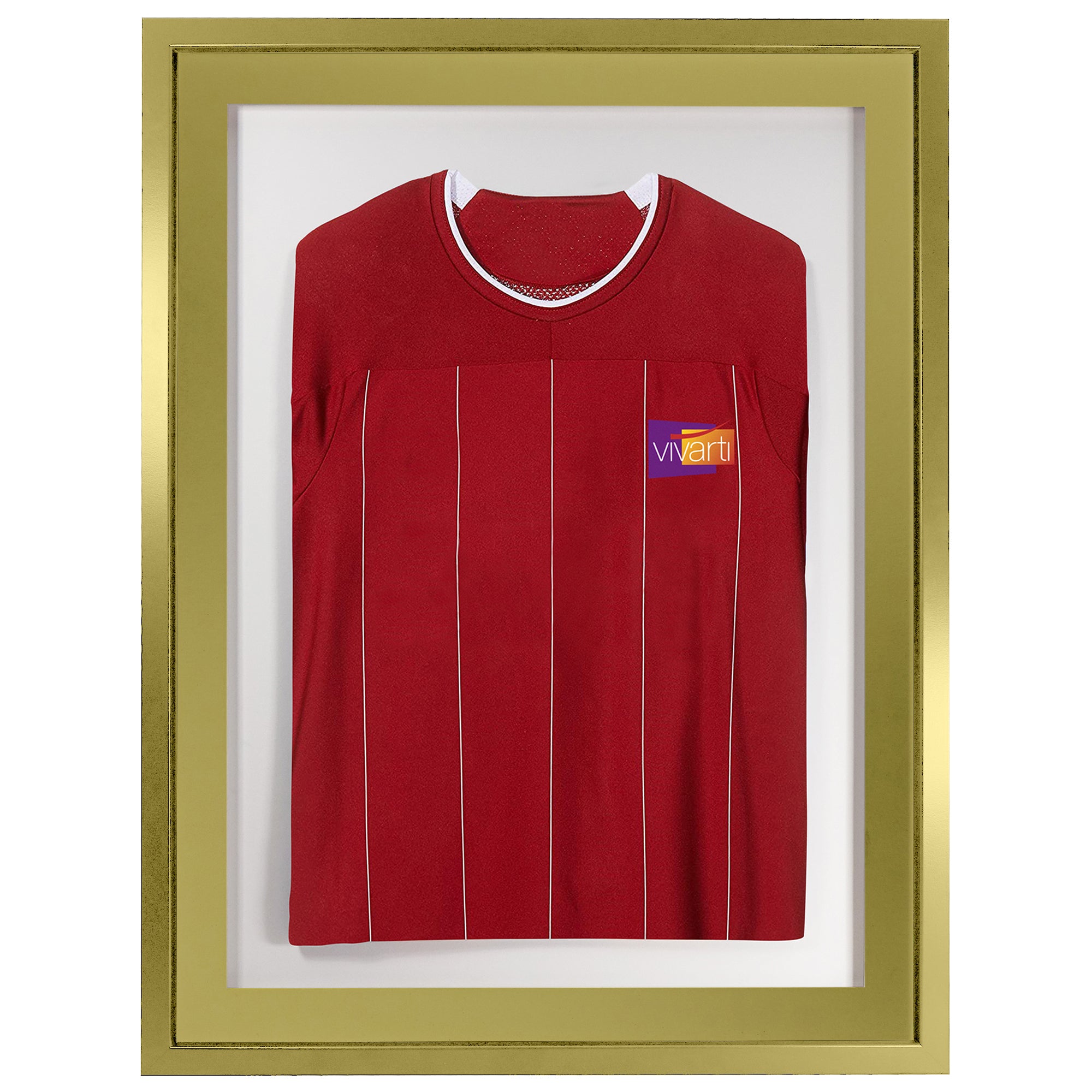 Vivarti DIY 3D Mounted Sports Shirt Display Gold  Frame with Colour Mounts
