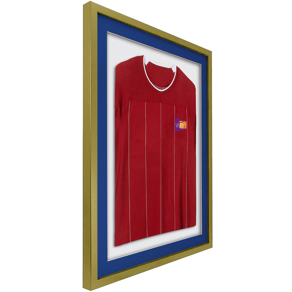 Vivarti DIY 3D Mounted Sports Shirt Display Gold  Frame with Colour Mounts