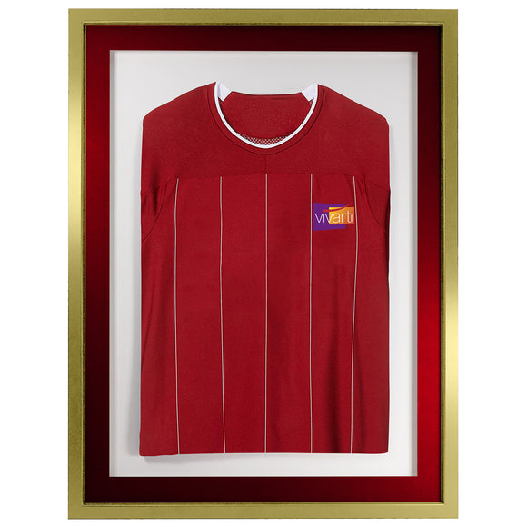 Vivarti DIY 3D Mounted Sports Shirt Display Gold  Frame with Colour Mounts