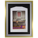 Vivarti DIY 3D Mounted Sports Shirt Display Gold  Frame with Colour Mounts-73