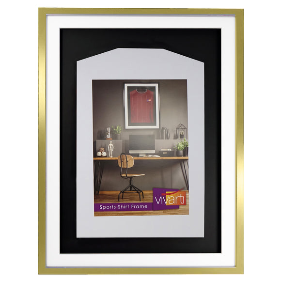 Vivarti DIY 3D Mounted Sports Shirt Display Gold Frame