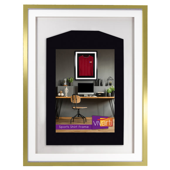 Vivarti DIY 3D Mounted Sports Shirt Display Gold Frame