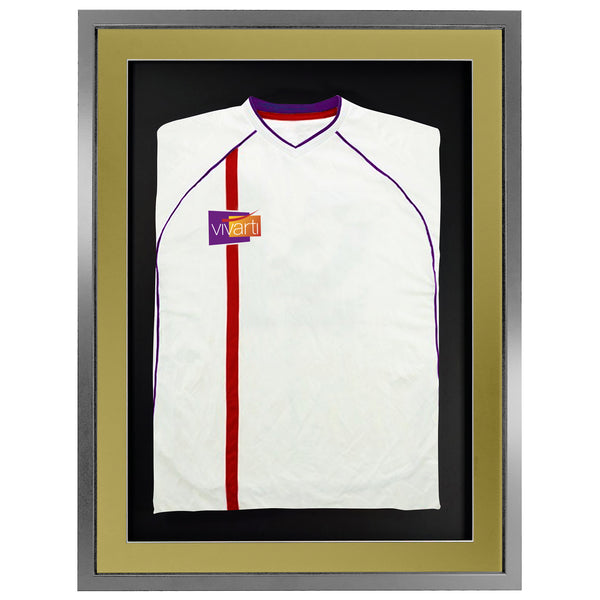 Vivarti DIY 3D Mounted Sports Shirt Display Silver  Frame with Colour Mounts