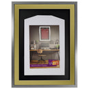 Vivarti DIY 3D Mounted Sports Shirt Display Silver  Frame with Colour Mounts-90