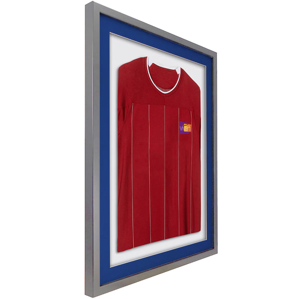 Vivarti DIY 3D Mounted Sports Shirt Display Silver  Frame with Colour Mounts