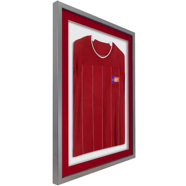 Vivarti DIY 3D Mounted Sports Shirt Display Silver  Frame with Colour Mounts