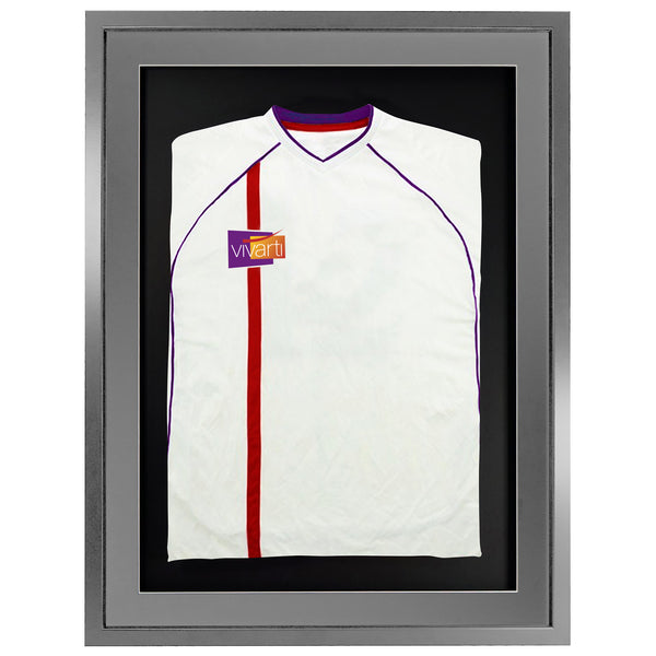 Vivarti DIY 3D Mounted Sports Shirt Display Silver  Frame with Colour Mounts