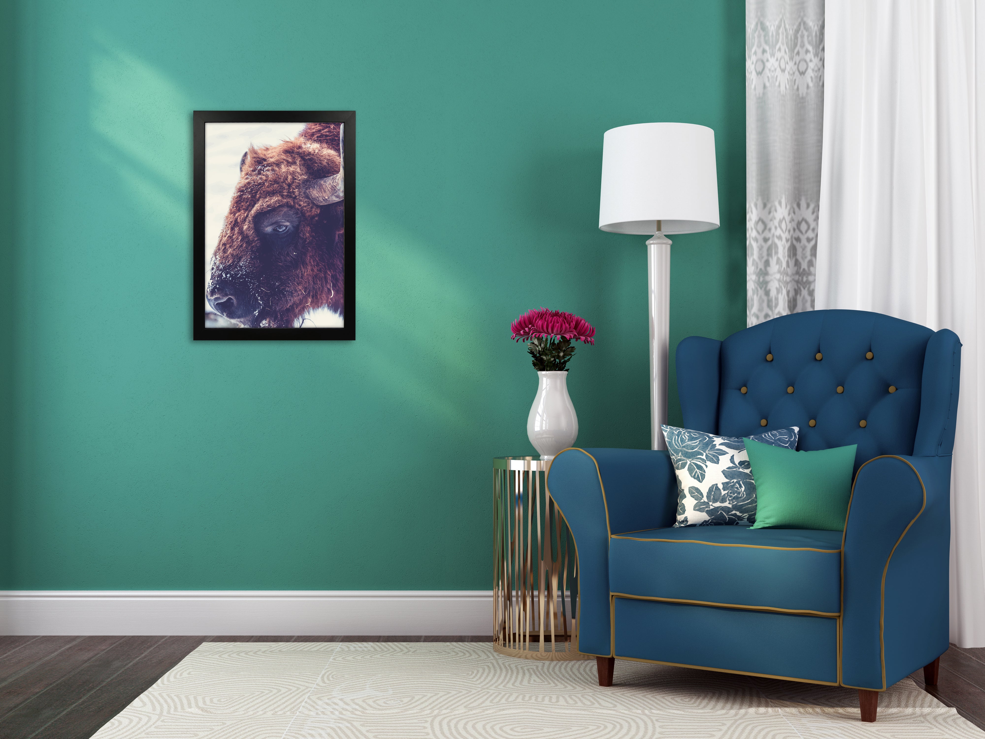 Athena Matt Black Block Premium Wood Picture Frame