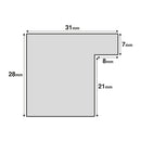 Athena Matt White Block Premium Wood Picture Frame