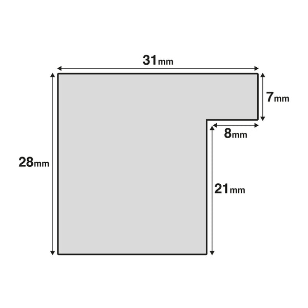 Athena Matt White Block Premium Wood Picture Frame