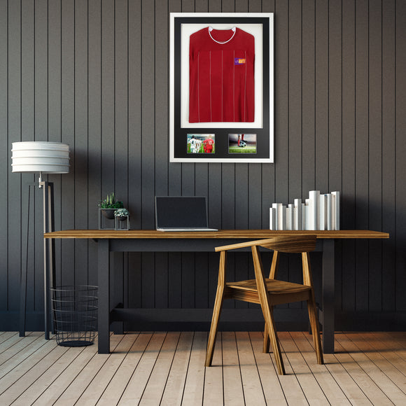 Vivarti DIY Sports Shirt Display 3D + Double Aperture White Frame