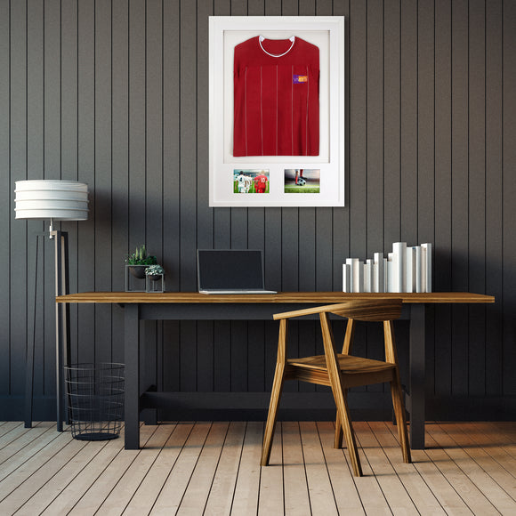 Vivarti DIY Sports Shirt Display 3D + Double Aperture White Frame