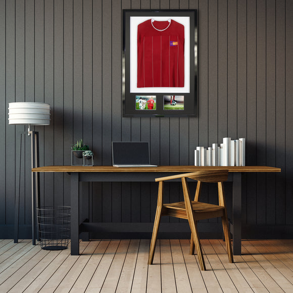 Vivarti DIY Sports Shirt Display 3D + Double Aperture Gloss Black Frame