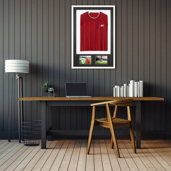 Vivarti DIY Sports Shirt Display 3D + Double Aperture Gloss White Frame