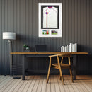 Vivarti DIY Sports Shirt Display 3D + Double Aperture Gloss White Frame-10