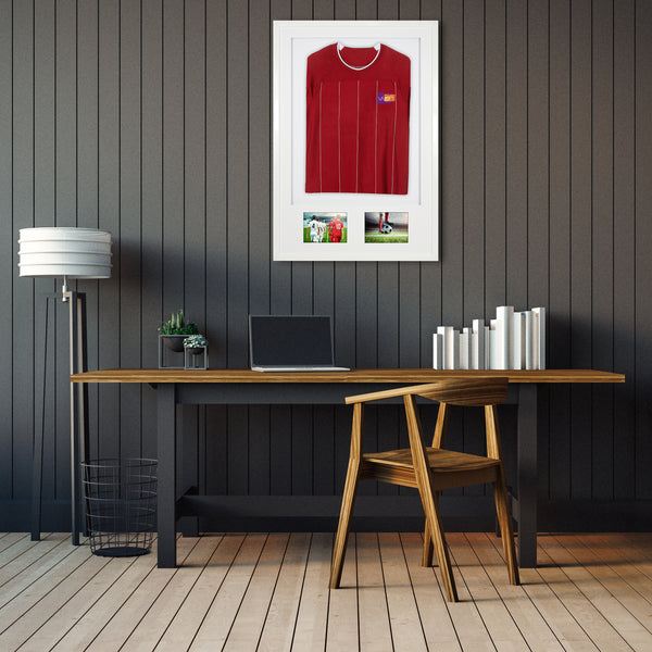 Vivarti DIY Sports Shirt Display 3D + Double Aperture Gloss White Frame