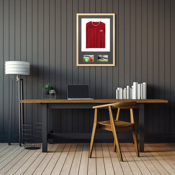 Vivarti DIY Sports Shirt Display 3D + Double Aperture Oak Frame