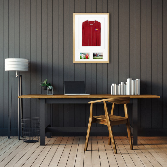 Vivarti DIY Sports Shirt Display 3D + Double Aperture Oak Frame