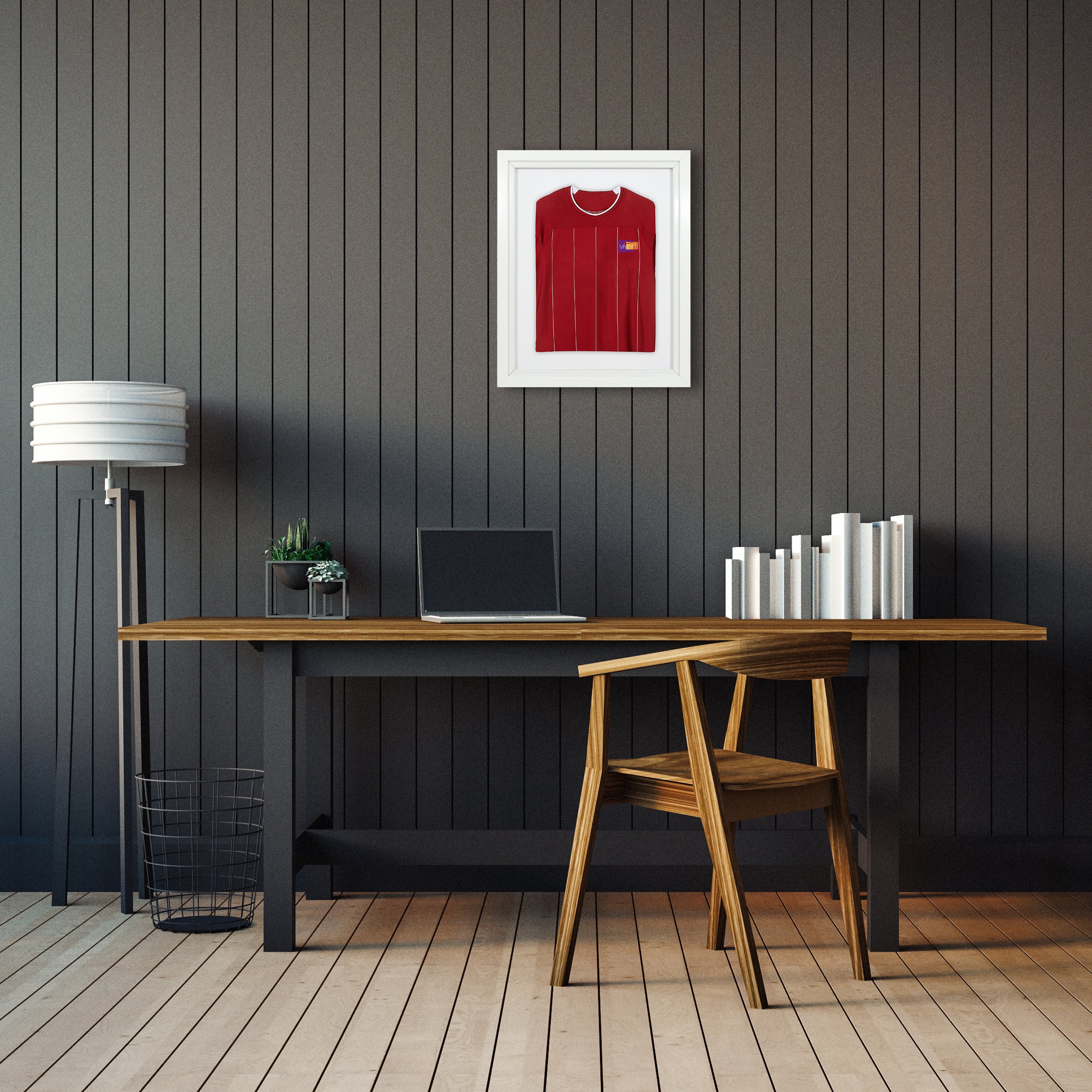 Vivarti DIY Sports Shirt Display Standard Gloss White Frame