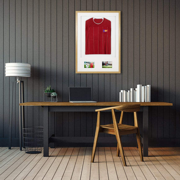 Vivarti DIY Sports Shirt Display 3D + Double Aperture Oak Frame