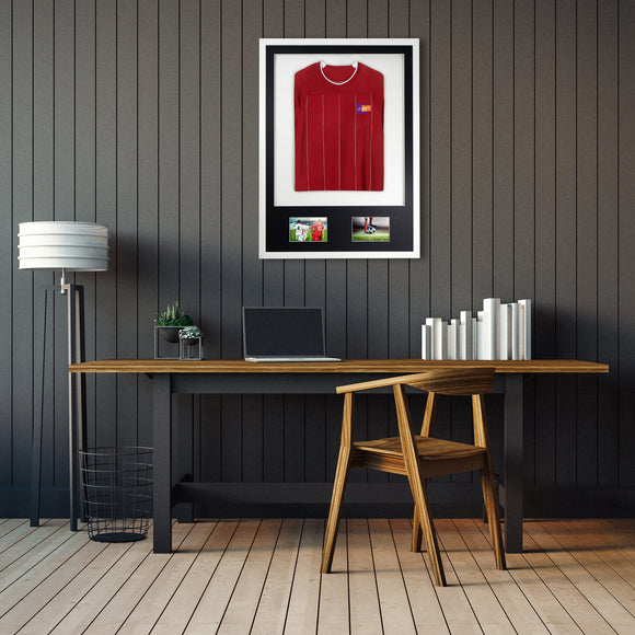 Vivarti DIY Sports Shirt Display 3D + Double Aperture White Frame