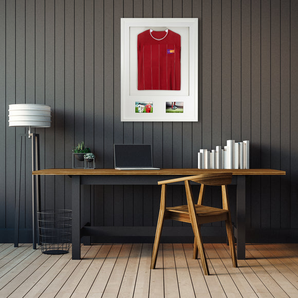 Vivarti DIY Sports Shirt Display 3D + Double Aperture White Frame